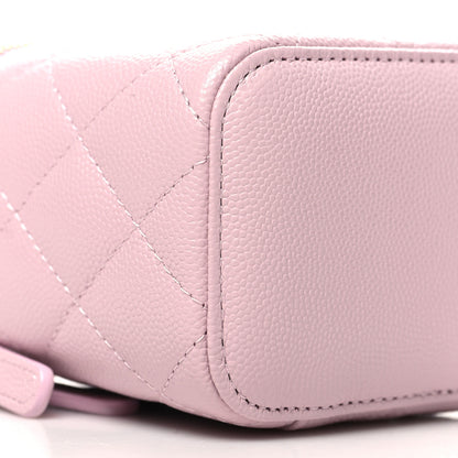 Chanel Caviar Quilted Mini Vanity Case With Chain Light Pink 9 of 10