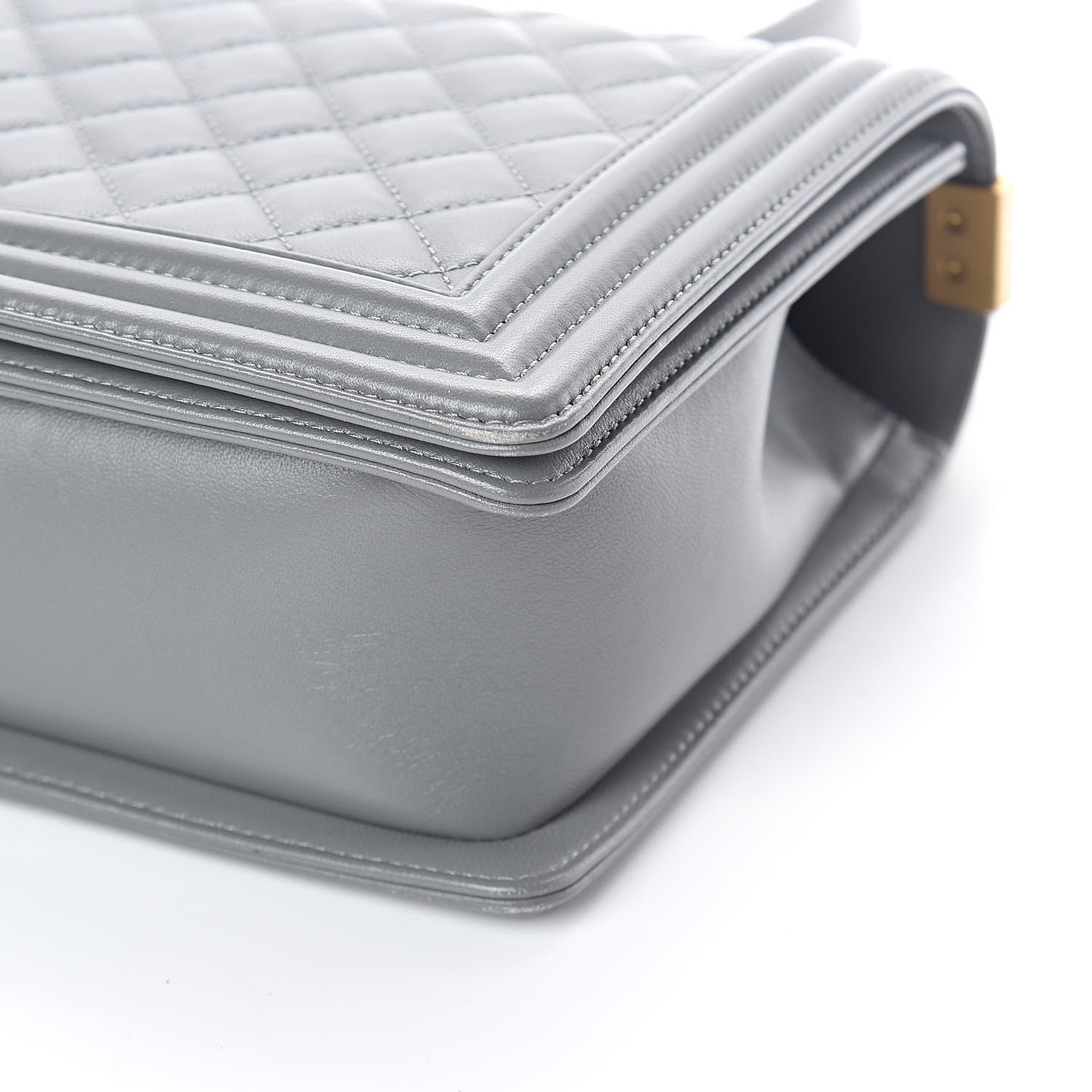 Chanel Lambskin Quilted New Medium Boy Flap Grey 10 of 11