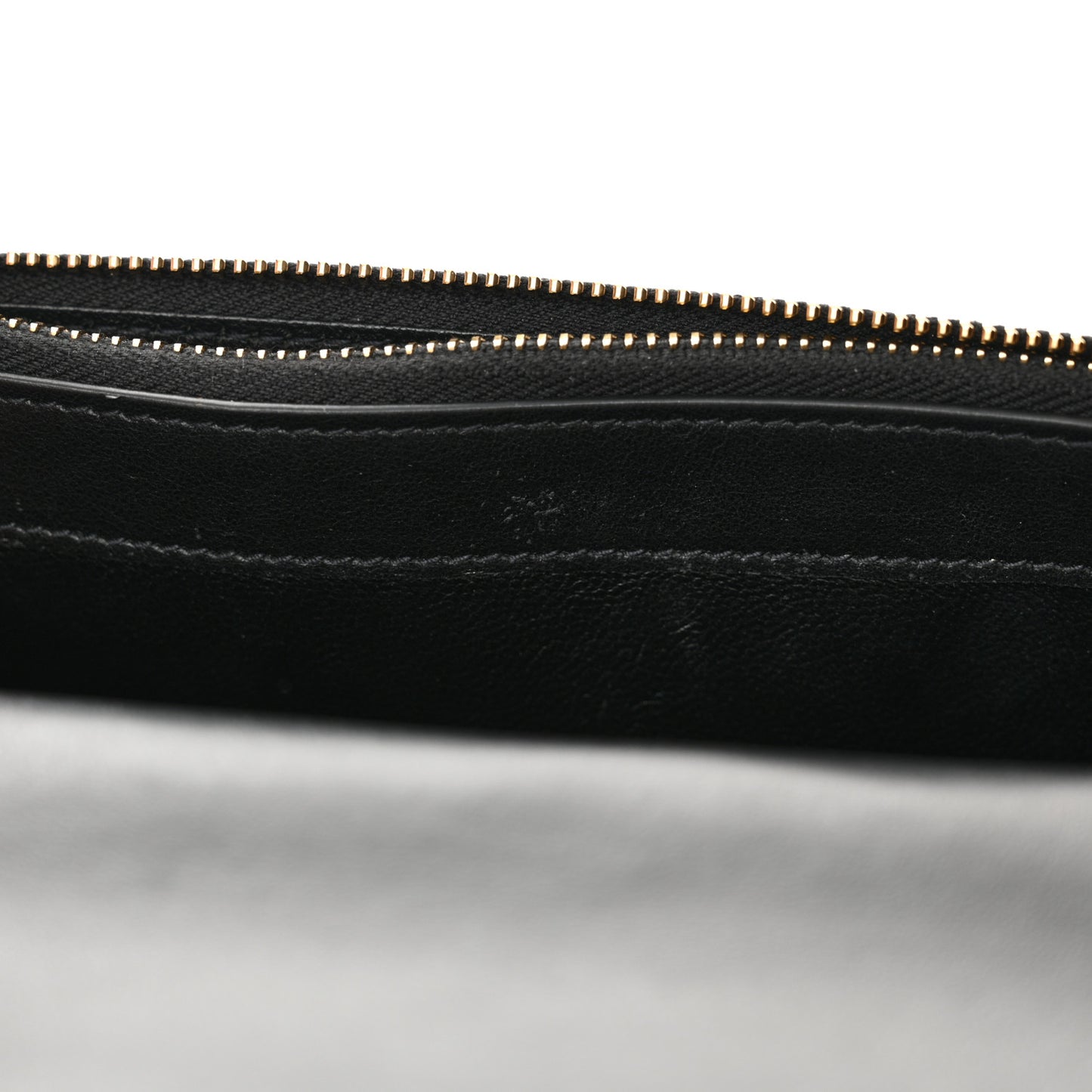 Calfskin Crocodile Embossed Kate Monogram Tassel Chain Wallet Black