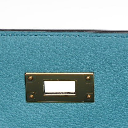 Hermes Taurillon Clemence Kelly Retourne 28 Bleu Saint Cyr 16 of 30