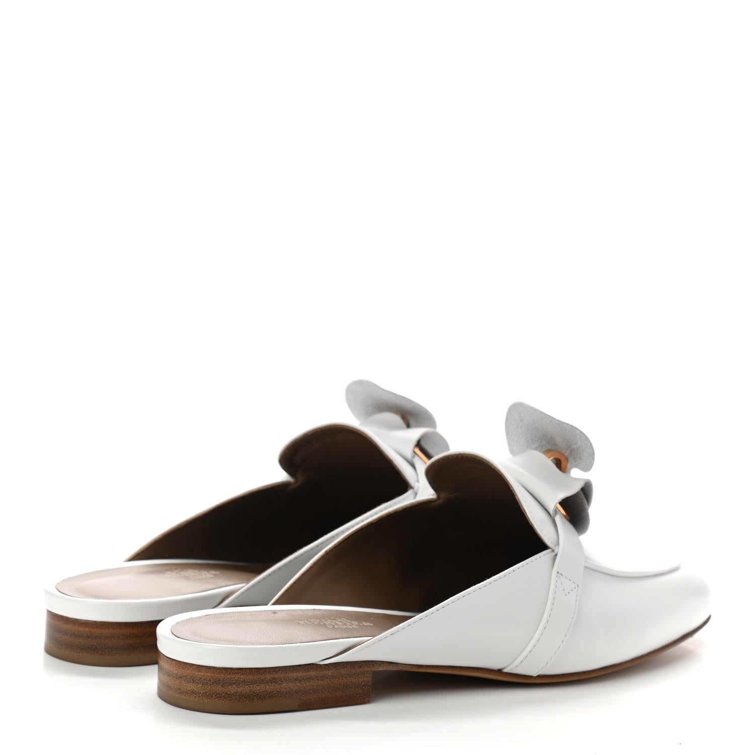 Hermes Calfskin Oz Mules 36 White 4 of 8