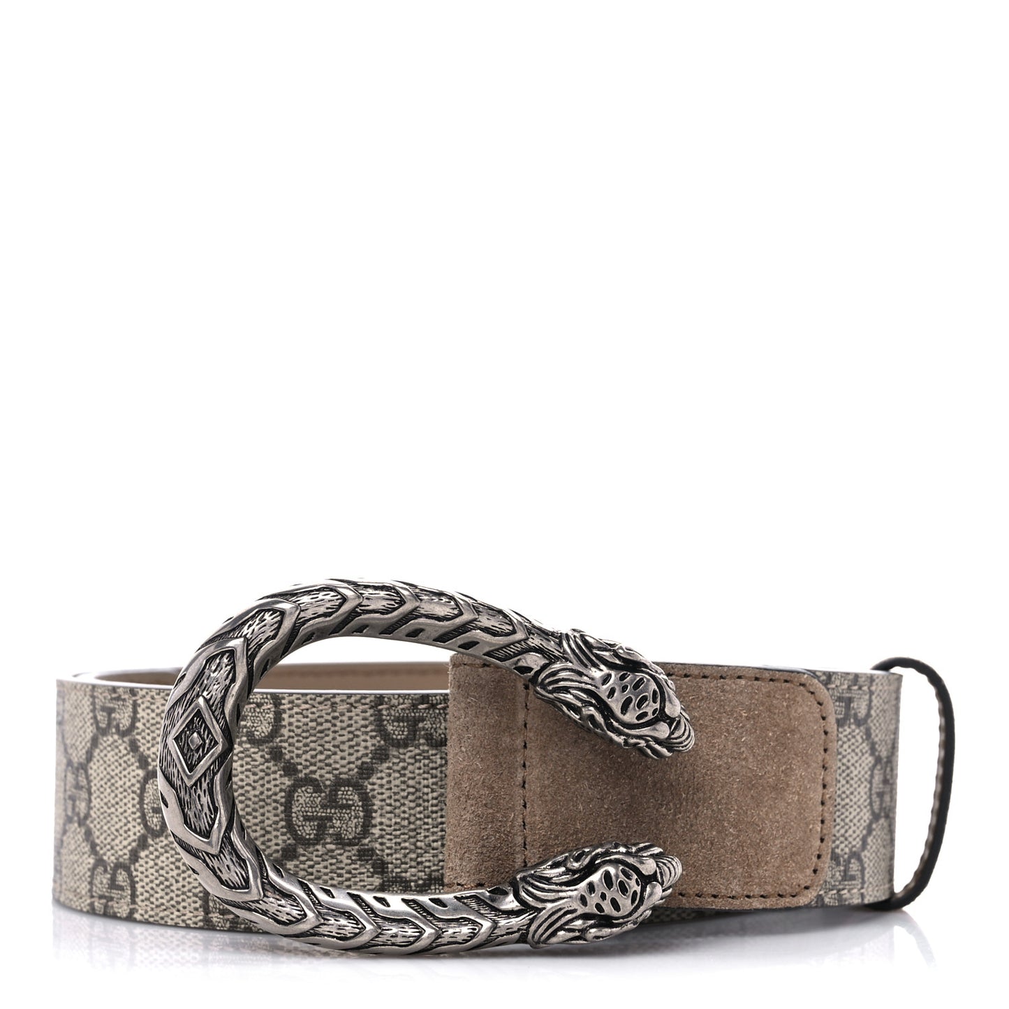 GG Supreme Monogram Suede Dionysus 40mm Belt 90 36 Beige Taupe