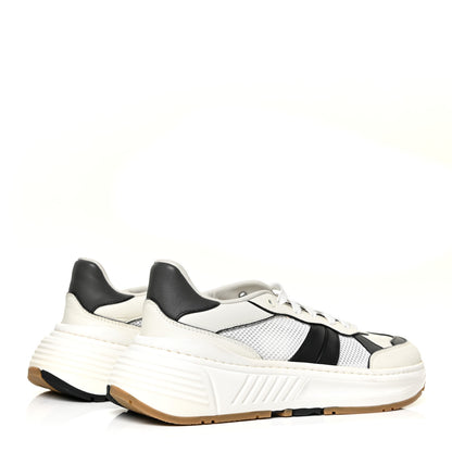 Bottega Veneta Calfskin Technical Mesh Speedster Sneakers 42 White Black 4 of 14