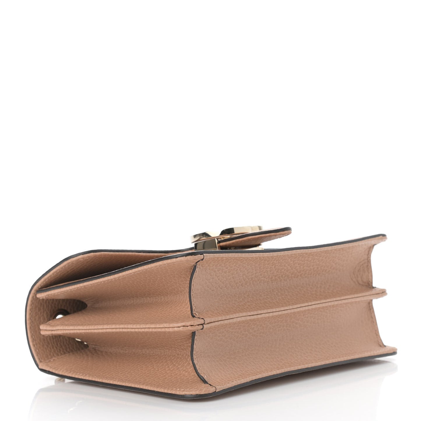 Dollar Calfskin Small Interlocking G Shoulder Bag Camelia