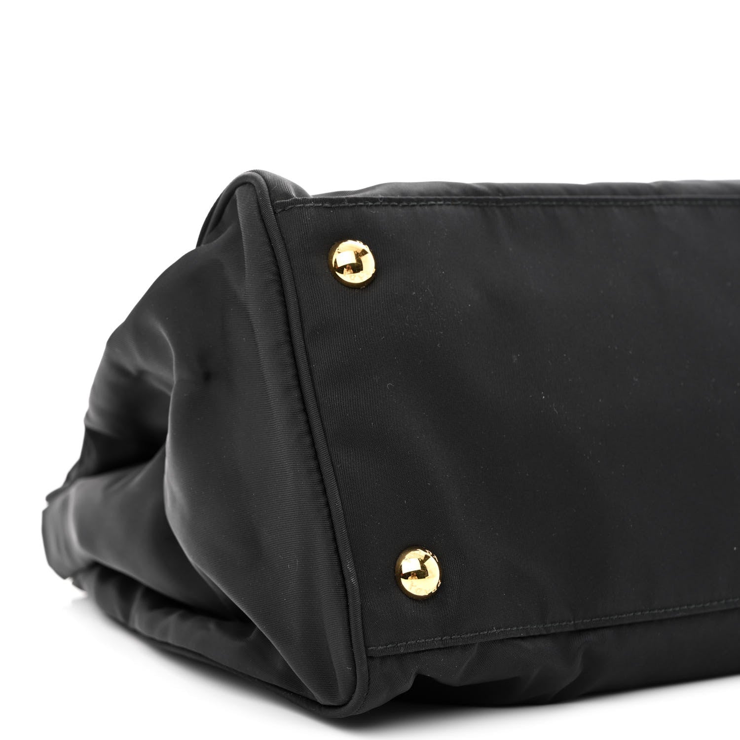 Prada Tessuto Nylon Saffiano Shopping Tote Black 9 of 10