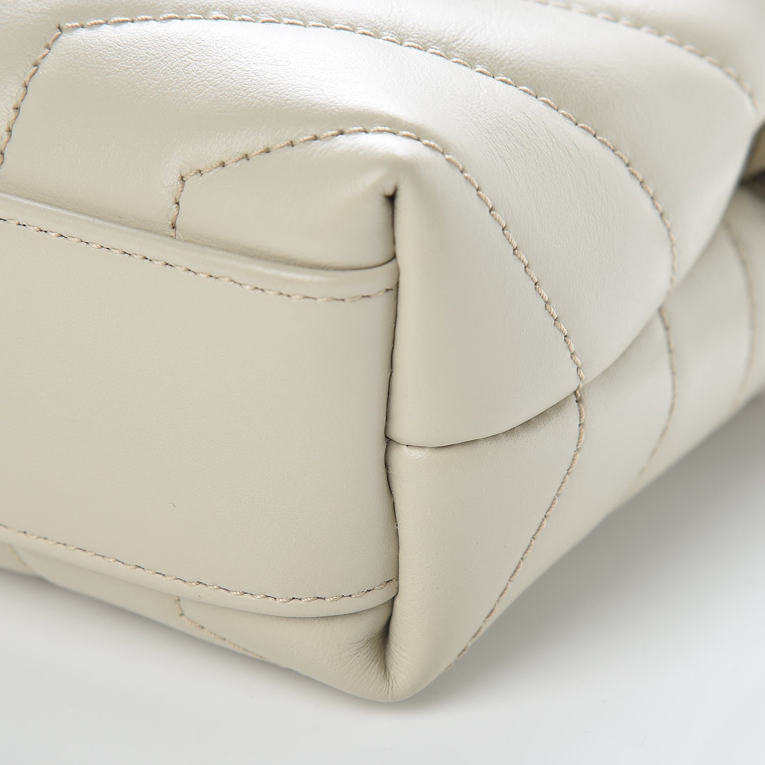 Saint Laurent Calfskin Y Quilted Monogram Toy Loulou Crossbody Bag Ivory 9 of 9