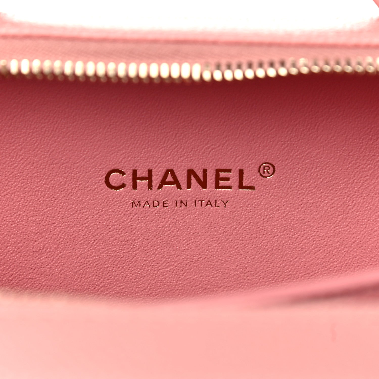 Chanel Caviar Quilted Small CC Filigree Vanity Case Pink 6 of 10