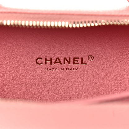 Chanel Caviar Quilted Small CC Filigree Vanity Case Pink 6 of 10