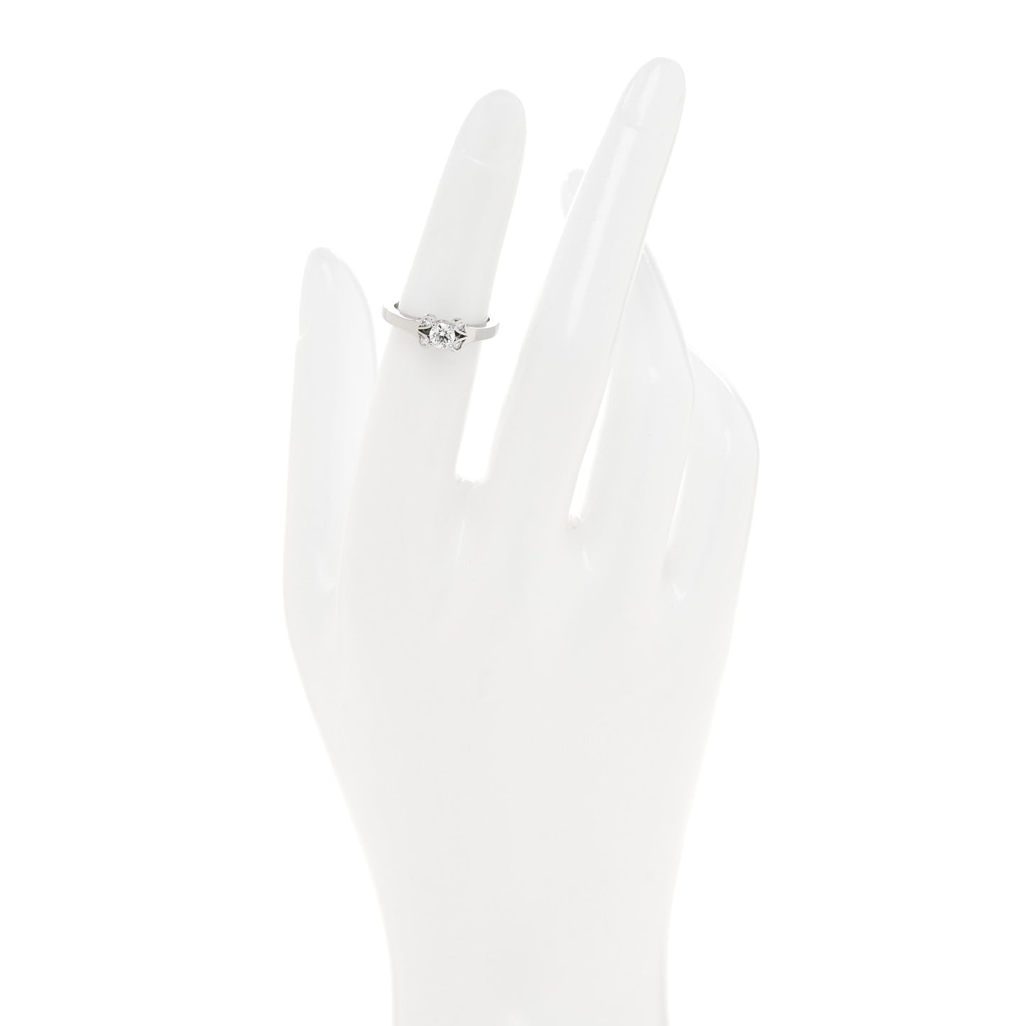Platinum Diamond .24ct Ballerine Solitaire Engagement Ring 48 4.5
