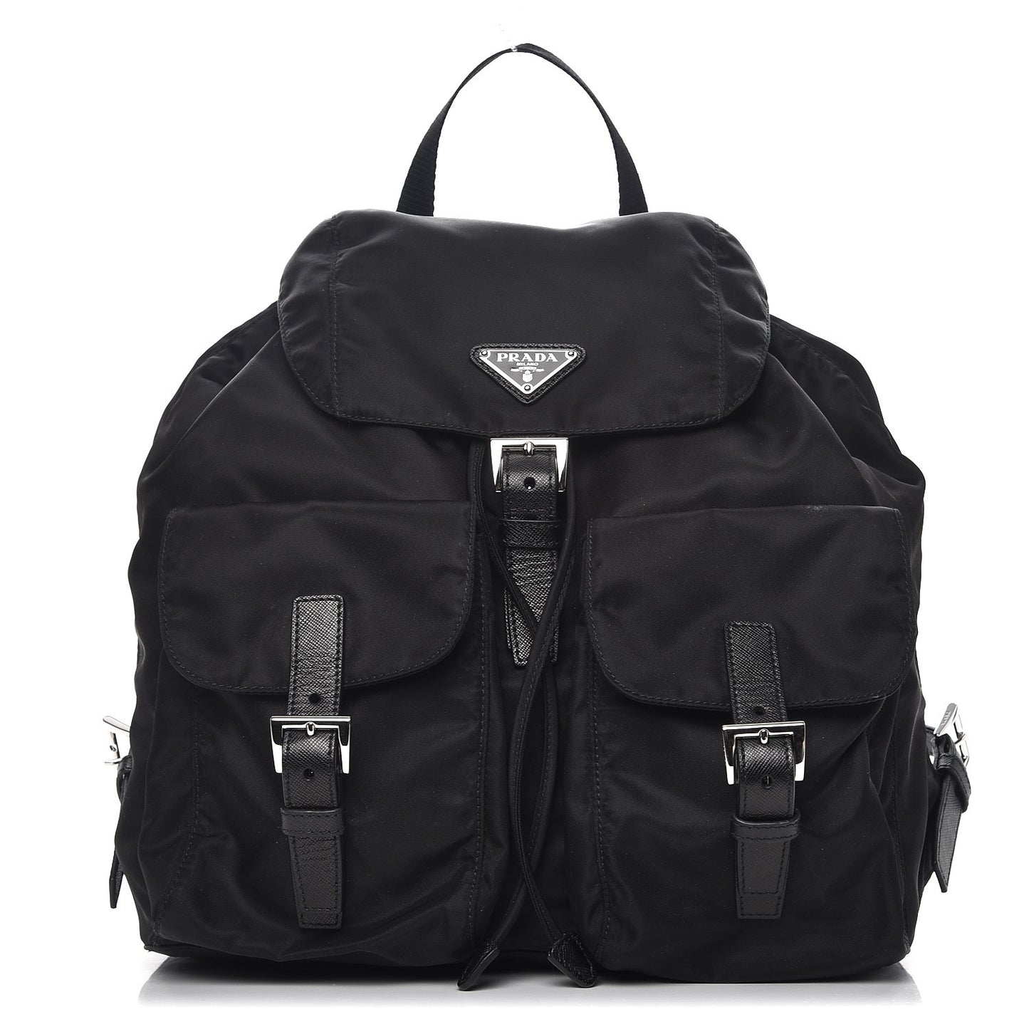 Tessuto Nylon Saffiano Vela Backpack Black