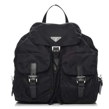 Prada Tessuto Nylon Saffiano Vela Backpack Black 1 of 10