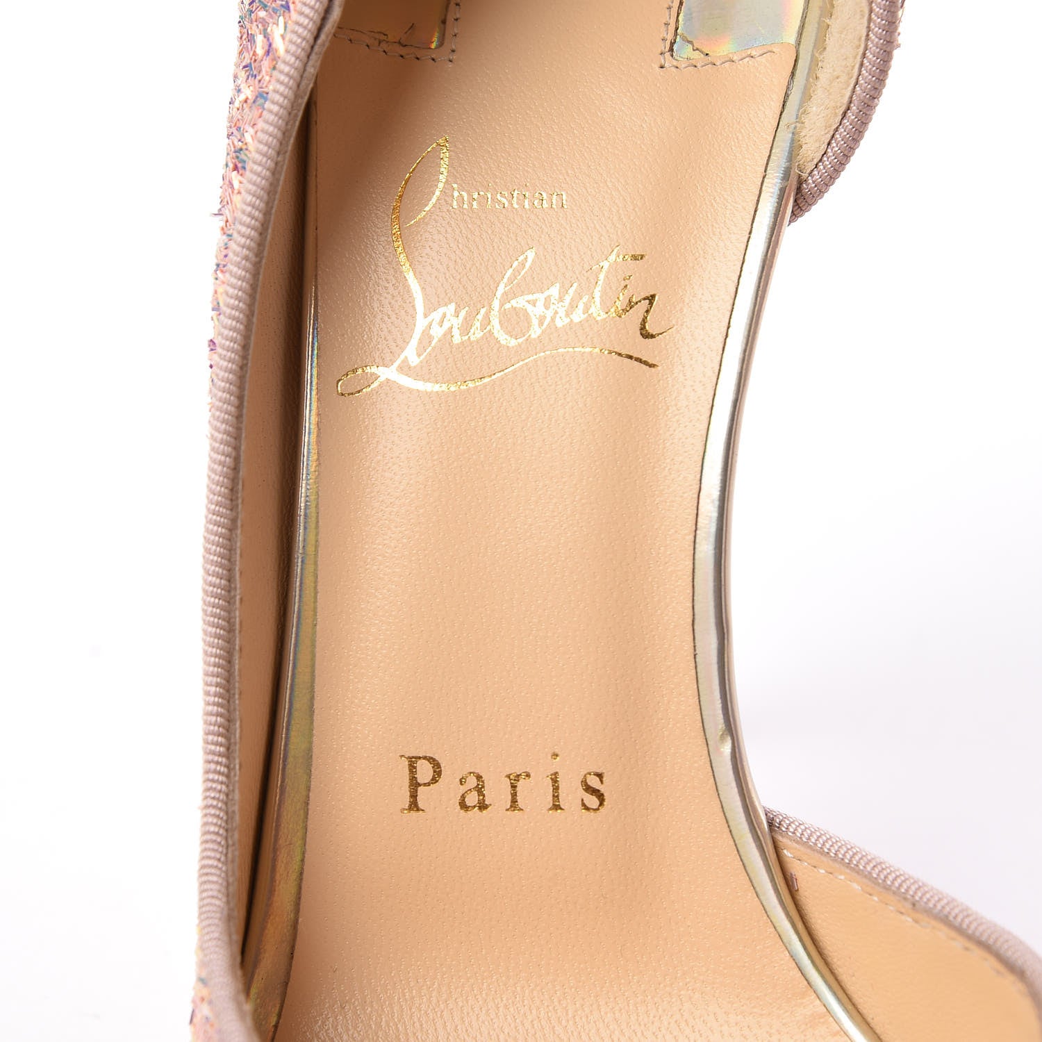 Christian Louboutin Glitter Givre Pigalle Follies 100 Pumps 37 Jupon Pink 6 of 8