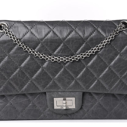 Chanel Aged Calfskin Quilted 50th Anniversary 2.55 Reissue 227 Flap Grey 14 of 14