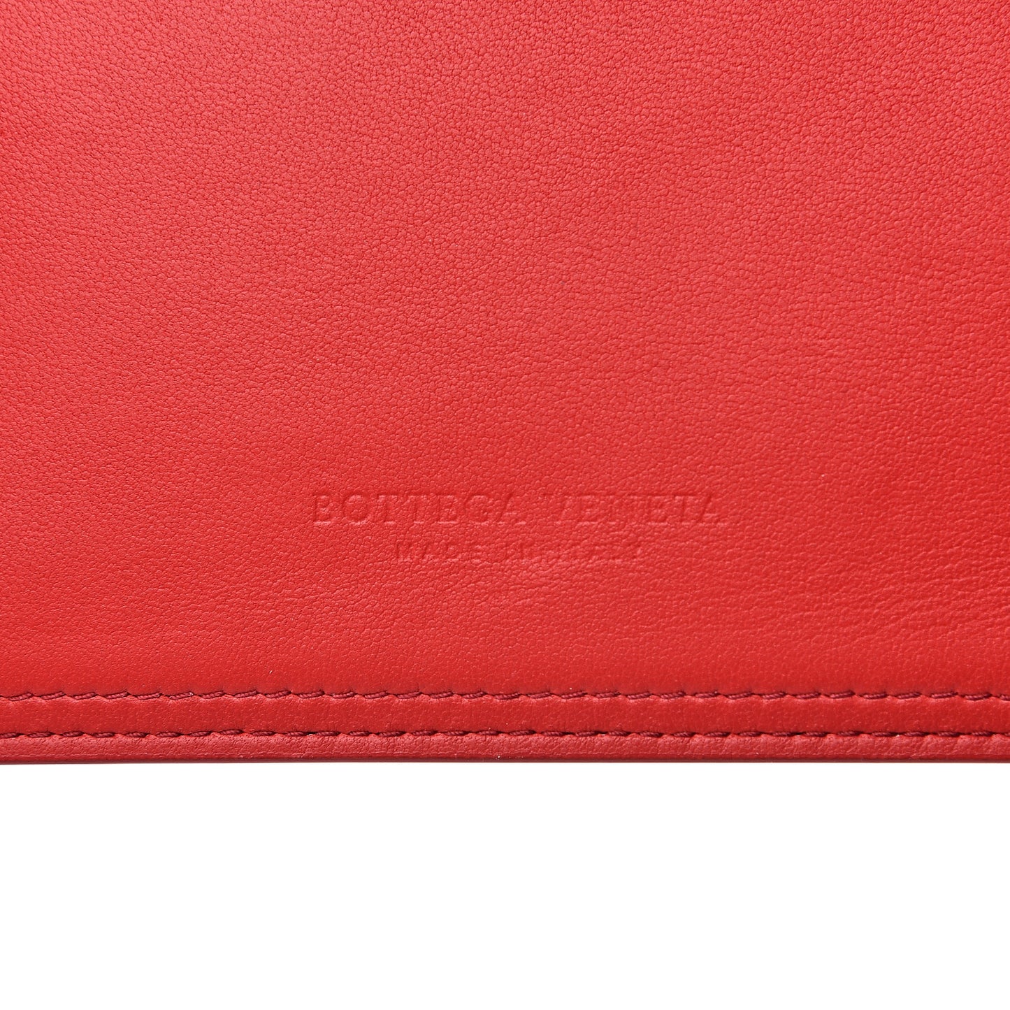 Nappa Maxi Intreccio Small Pouch Bright Red