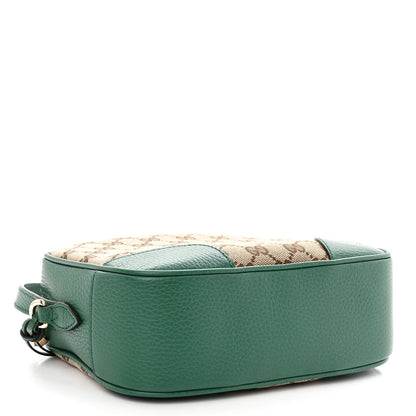 Gucci Monogram Dollar Calfskin Mini Bree Messenger Bag Beige Ebony Emerald 4 of 10
