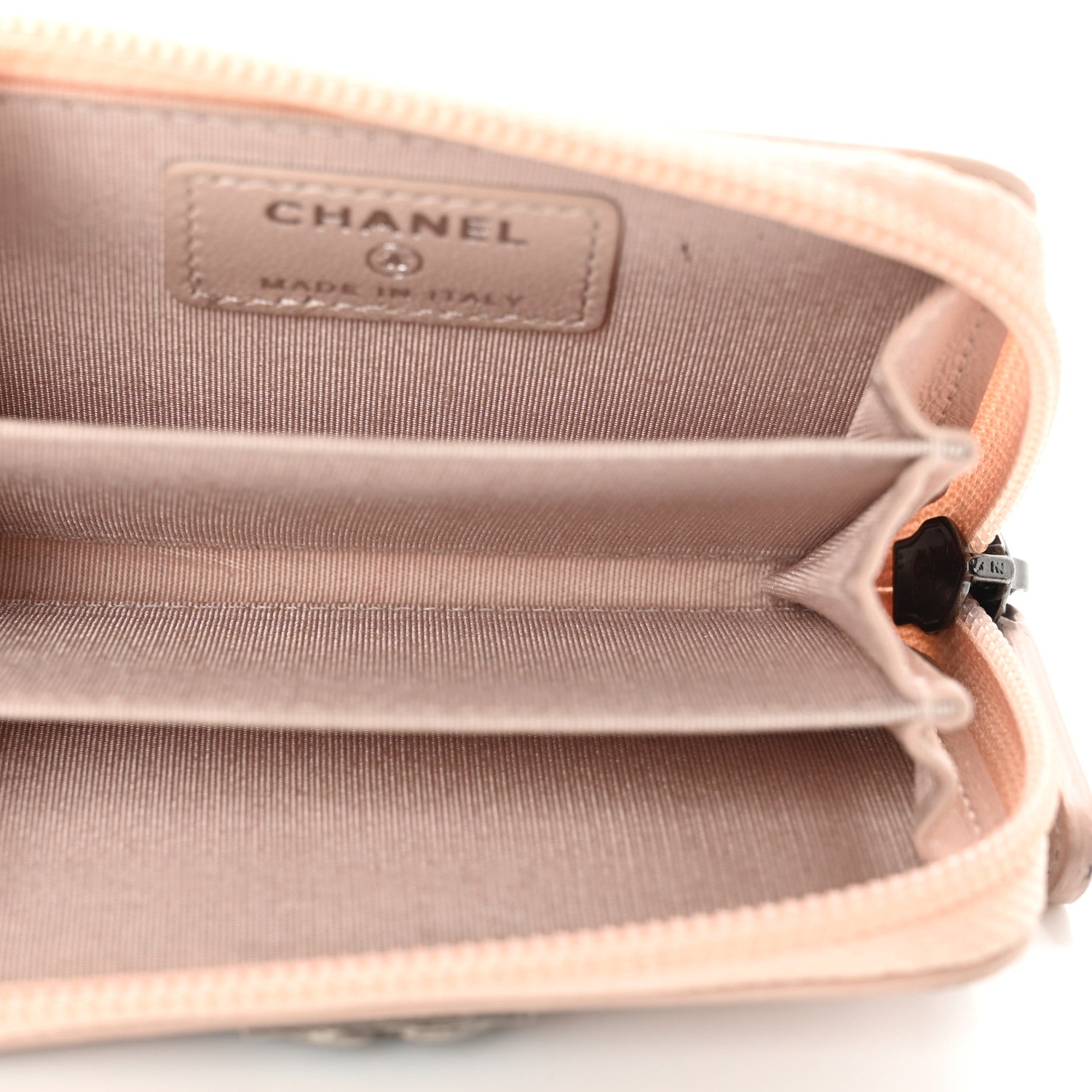 Chanel Lambskin Quilted Boy Zip Around Coin Purse Wallet Light Pink 5 of 10