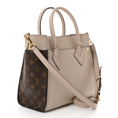 Louis Vuitton Calfskin Monogram On My Side MM Greige 3 of 10