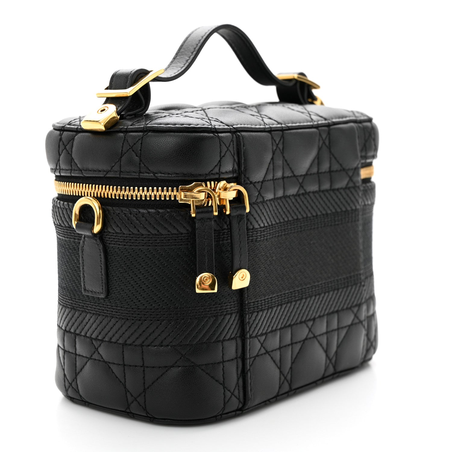 Christian Dior Lambskin Cannage Small Diortravel Vanity Case Black 3 of 7