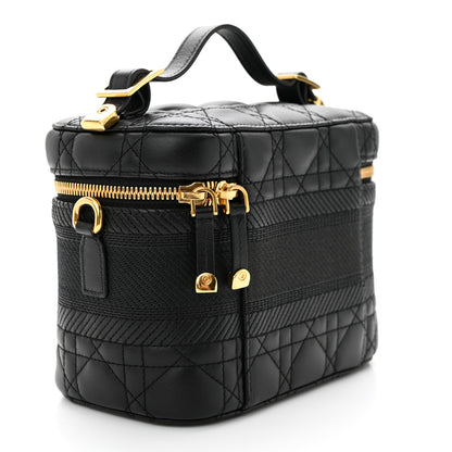 Christian Dior Lambskin Cannage Small Diortravel Vanity Case Black 3 of 7