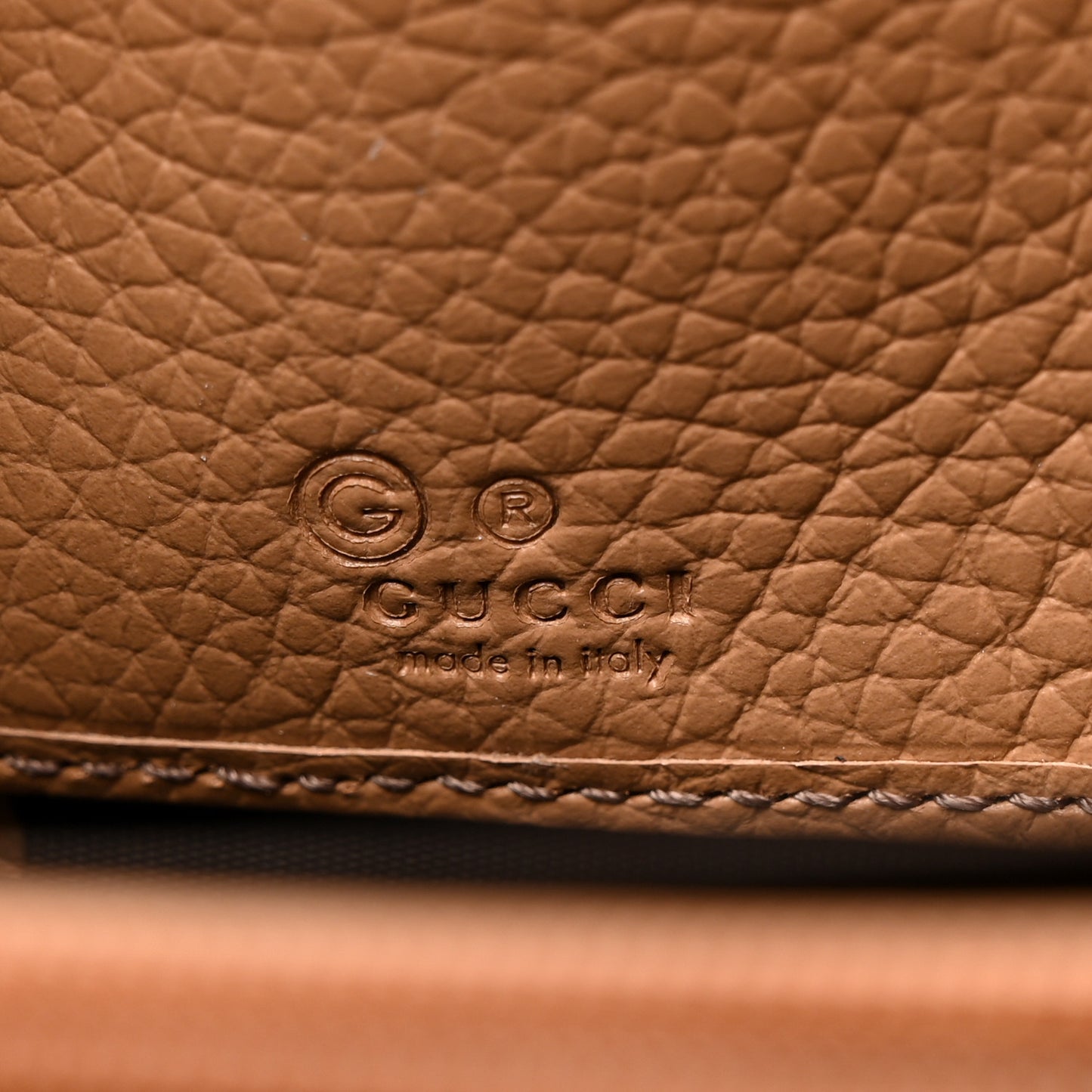 Pebbled Calfskin Soho Zip Around Wallet Camelia