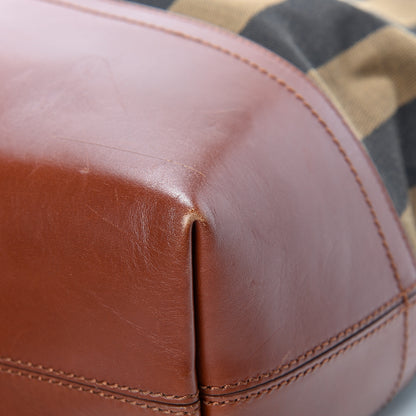 Fendi Pequin Cuoio Vegetale Medium Roll Tote Tobacco Cuoio Miele 9 of 21