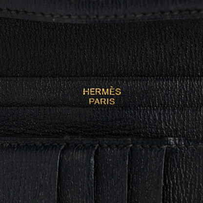 Hermes Matte Alligator Bearn Compact Wallet Bleu Indigo 6 of 7