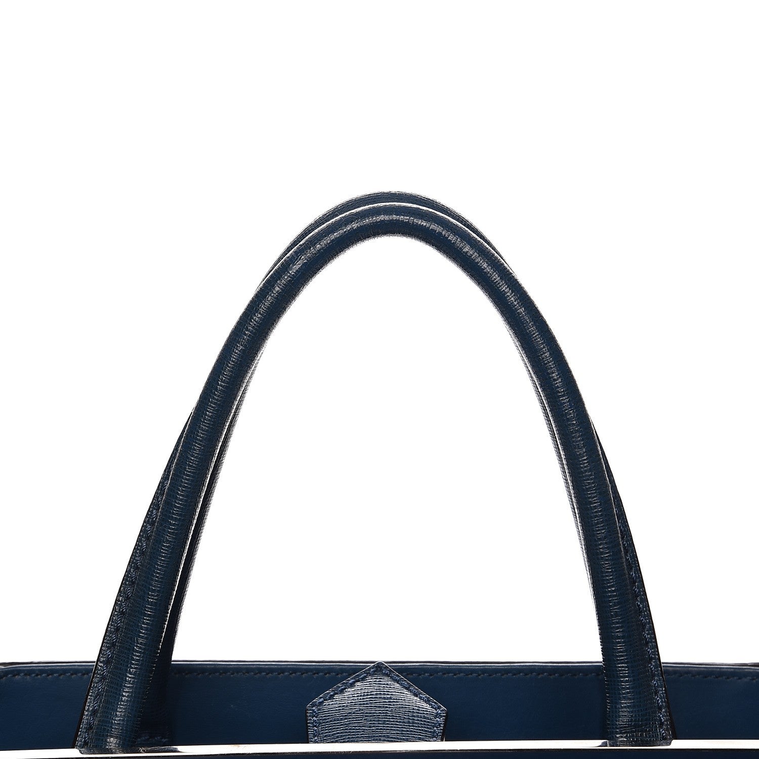 Fendi Vitello Elite Petite 2Jours Tote Blue Cobalto 10 of 11