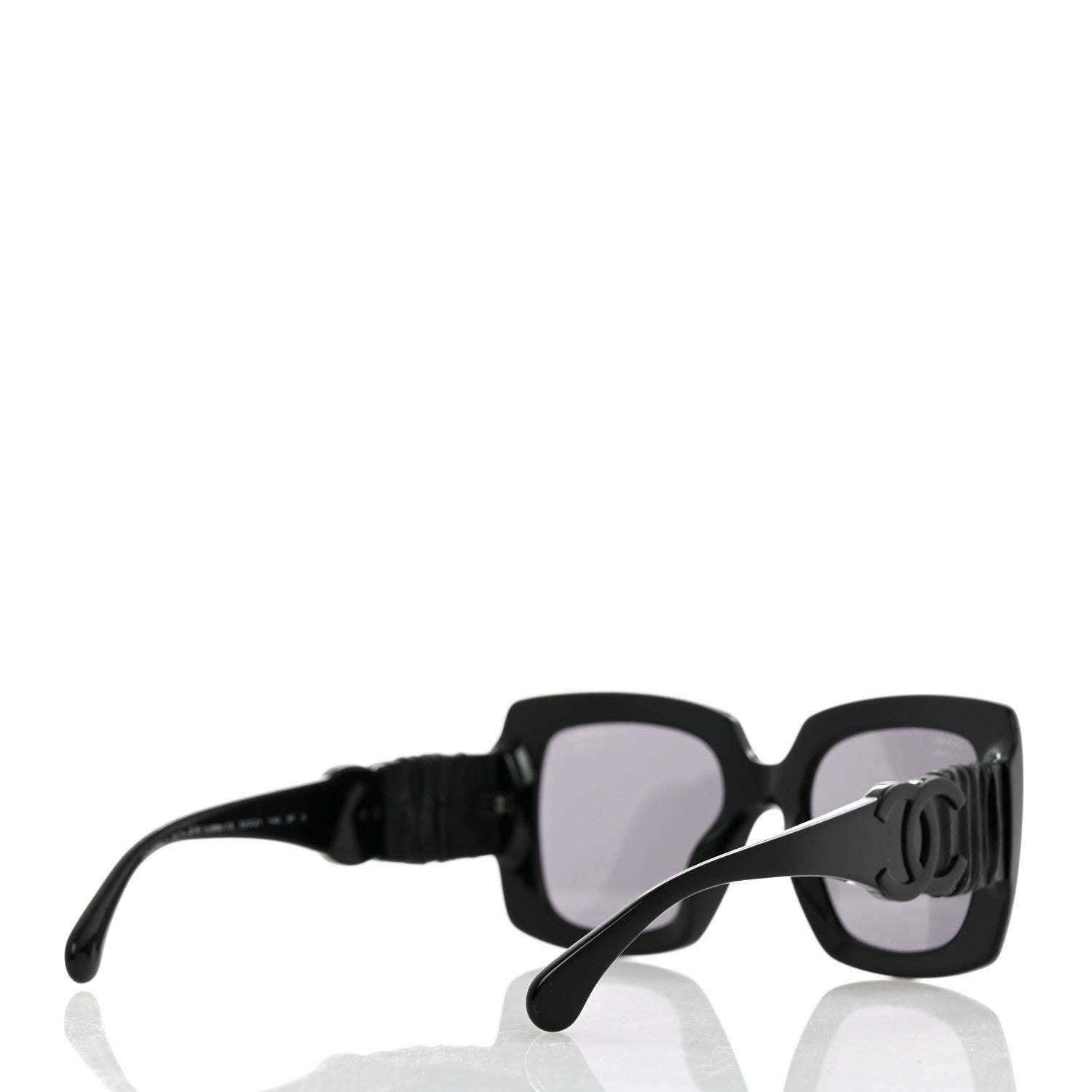 Chanel Acetate Calfskin Square Sunglasses 5474-Q-A Black 4 of 8