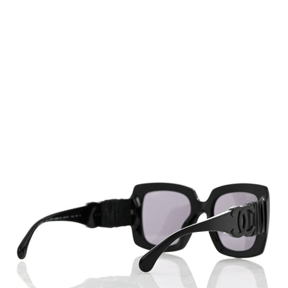 Chanel Acetate Calfskin Square Sunglasses 5474-Q-A Black 4 of 8