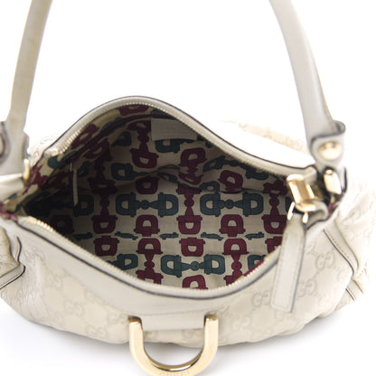 Gucci Guccissima Medium D Gold Hobo Off White 5 of 14