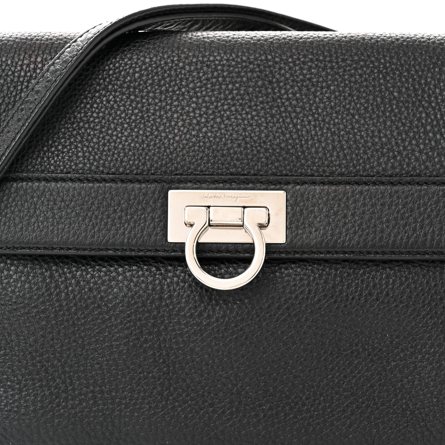Salvatore Ferragamo Calfskin Abbey Crossbody Black 8 of 12