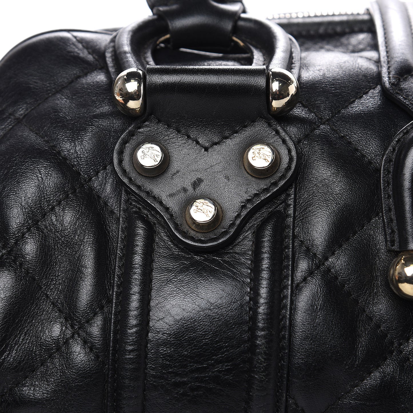 Calfskin Quilted Manor Satchel Black