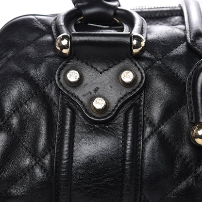 Burberry Calfskin Quilted Manor Satchel Black 17 of 18