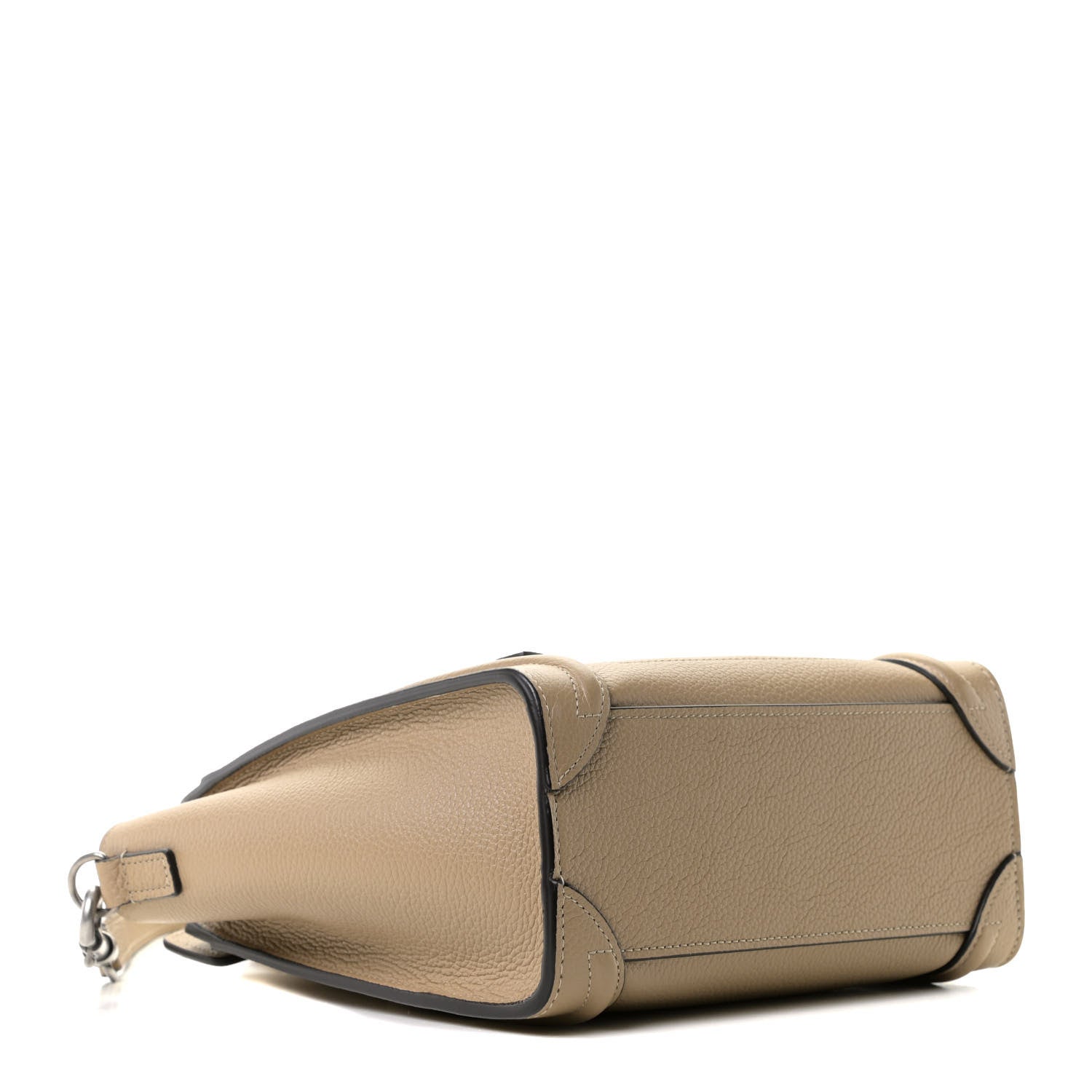 Celine Drummed Calfskin Nano Luggage Dune 4 of 10