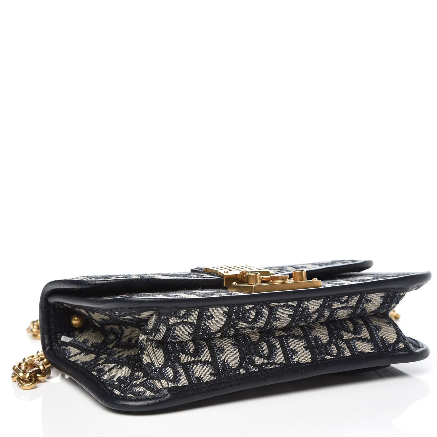 Oblique Small DiorAddict Flap Bag Navy Blue