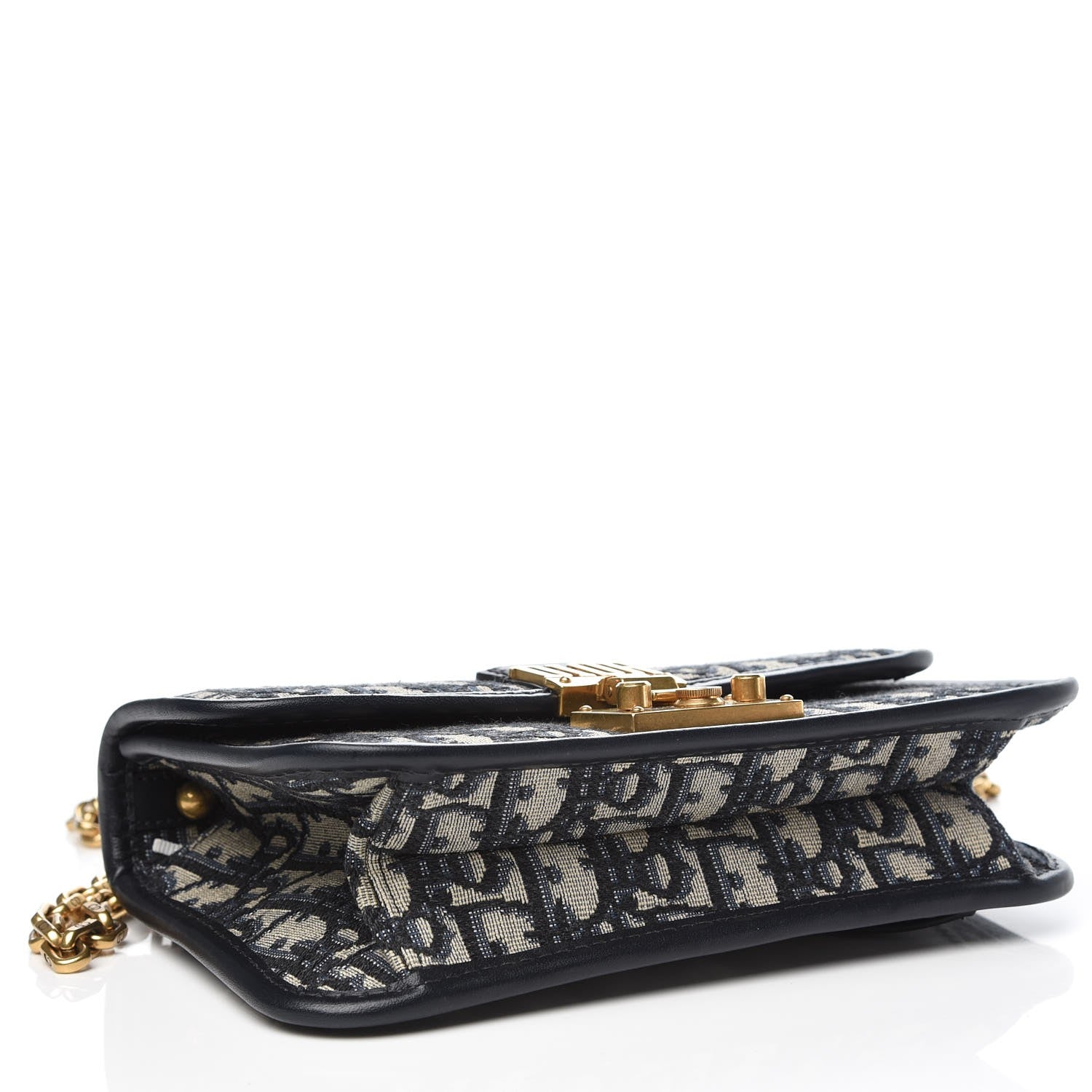Christian Dior Oblique Small DiorAddict Flap Bag Navy Blue 5 of 8