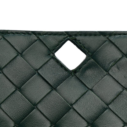Bottega Veneta Nappa Intrecciato Long Andiamo Top Handle Clutch Emerald Green 8 of 10