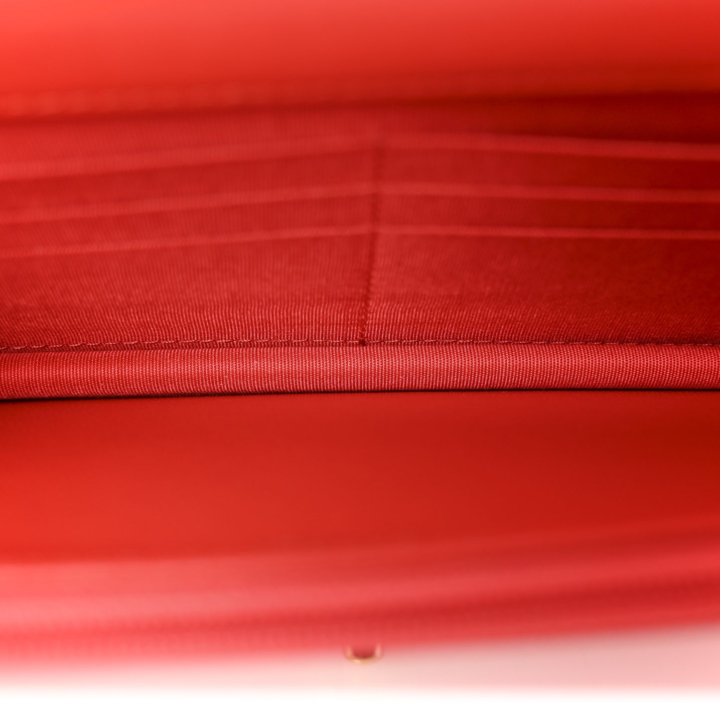 Lambskin Chevron Quilted Trendy CC Wallet On Chain WOC Red