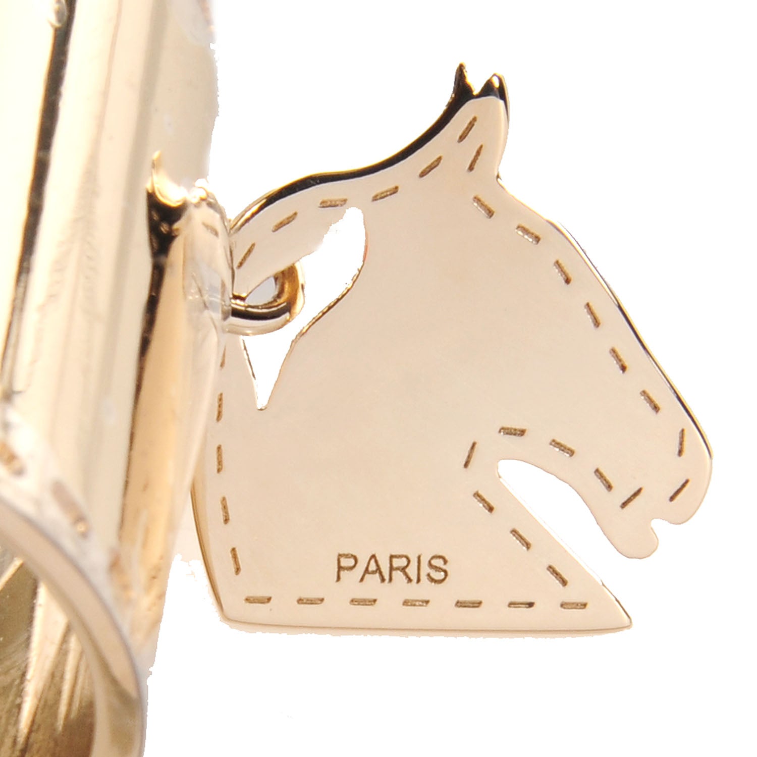 Hermes Permabrass Tete de Cheval Horse Charm Scarf Ring 3 of 5