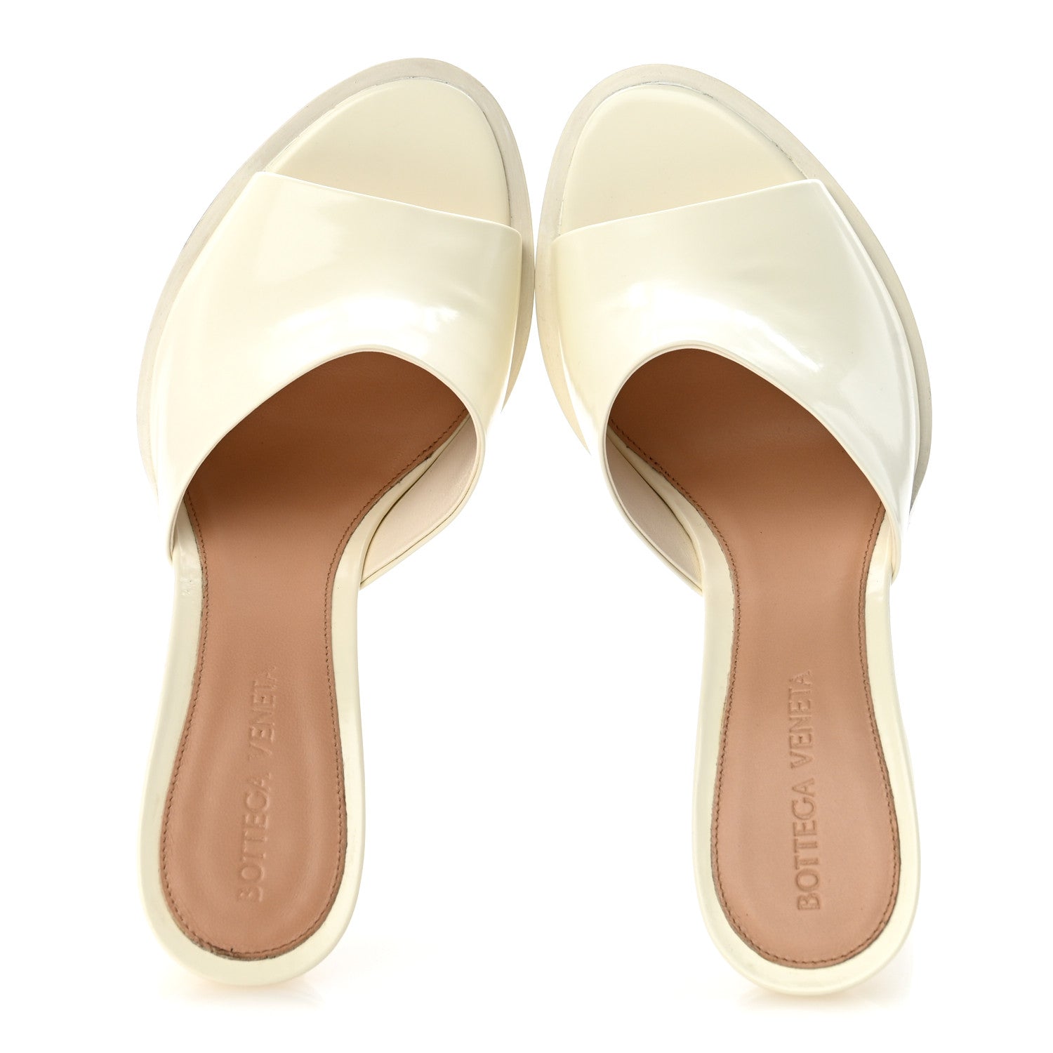Bottega Veneta Patent Cha Cha Mule Pumps 36 White 2 of 8