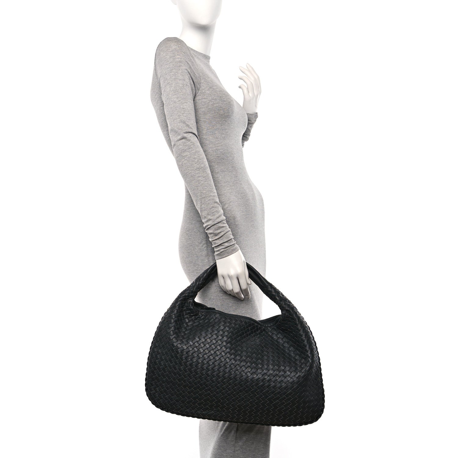 Bottega Veneta Nappa Intrecciato Large Veneta Hobo Grey 2 of 11