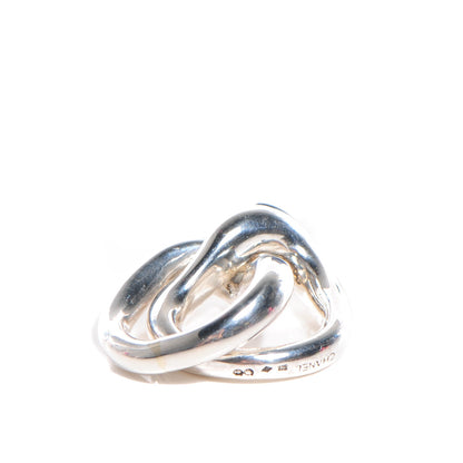 Chanel Sterling Silver Knot Ring 5.5 1 of 5