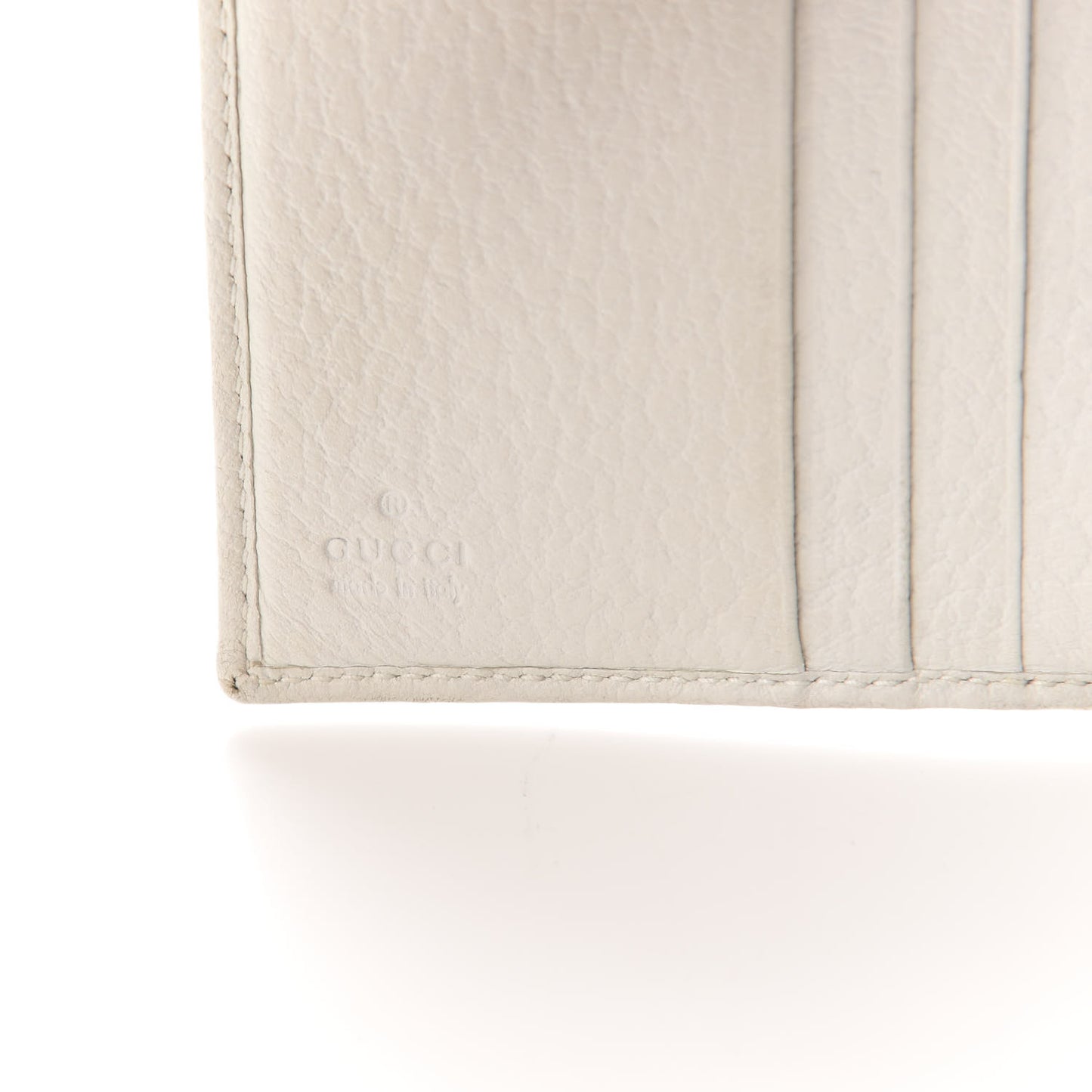 Goatskin Web French Flap Wallet White