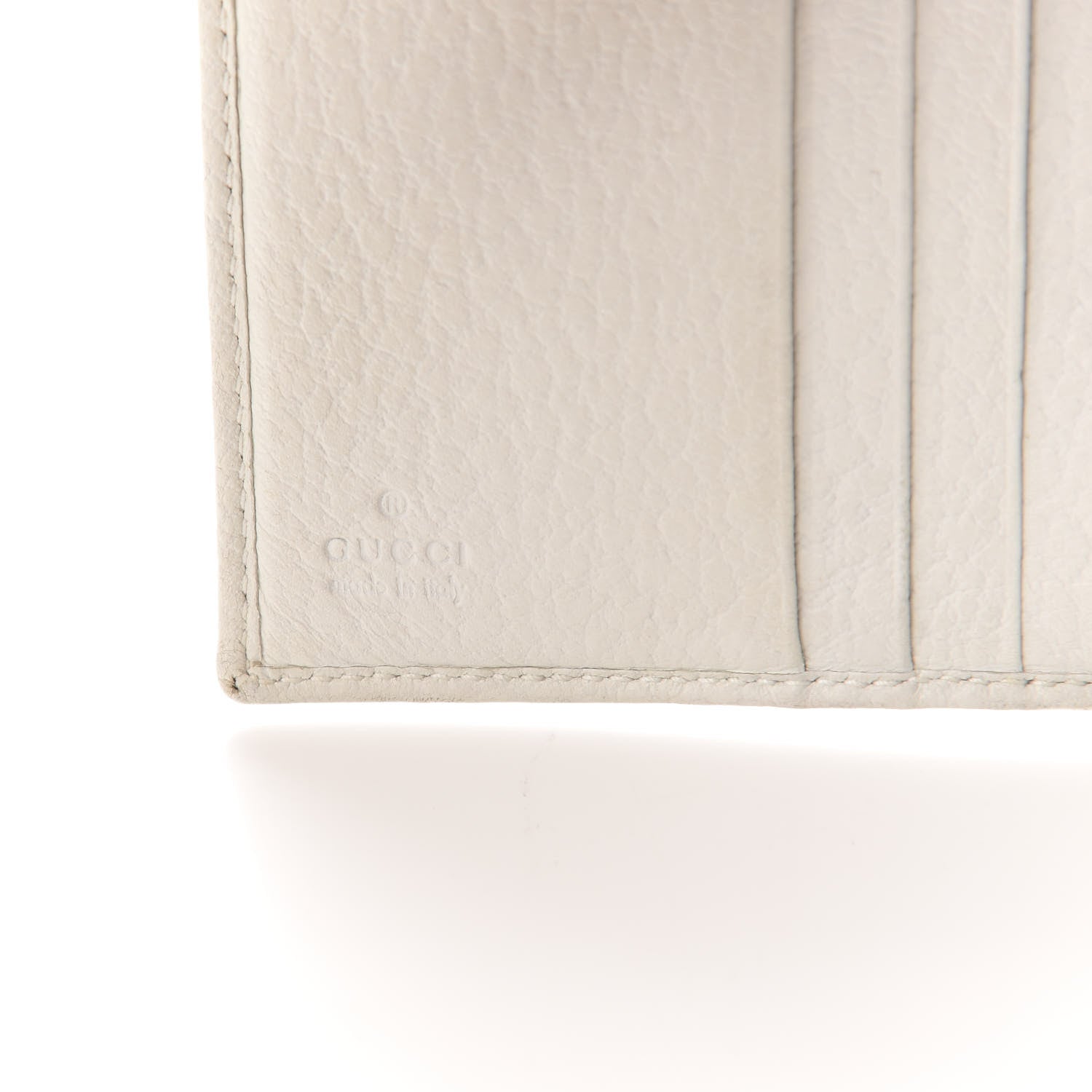 Gucci Goatskin Web French Flap Wallet White 12 of 13