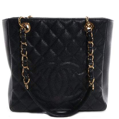 Chanel Caviar Petit Shopping Tote PST Black 1 of 8