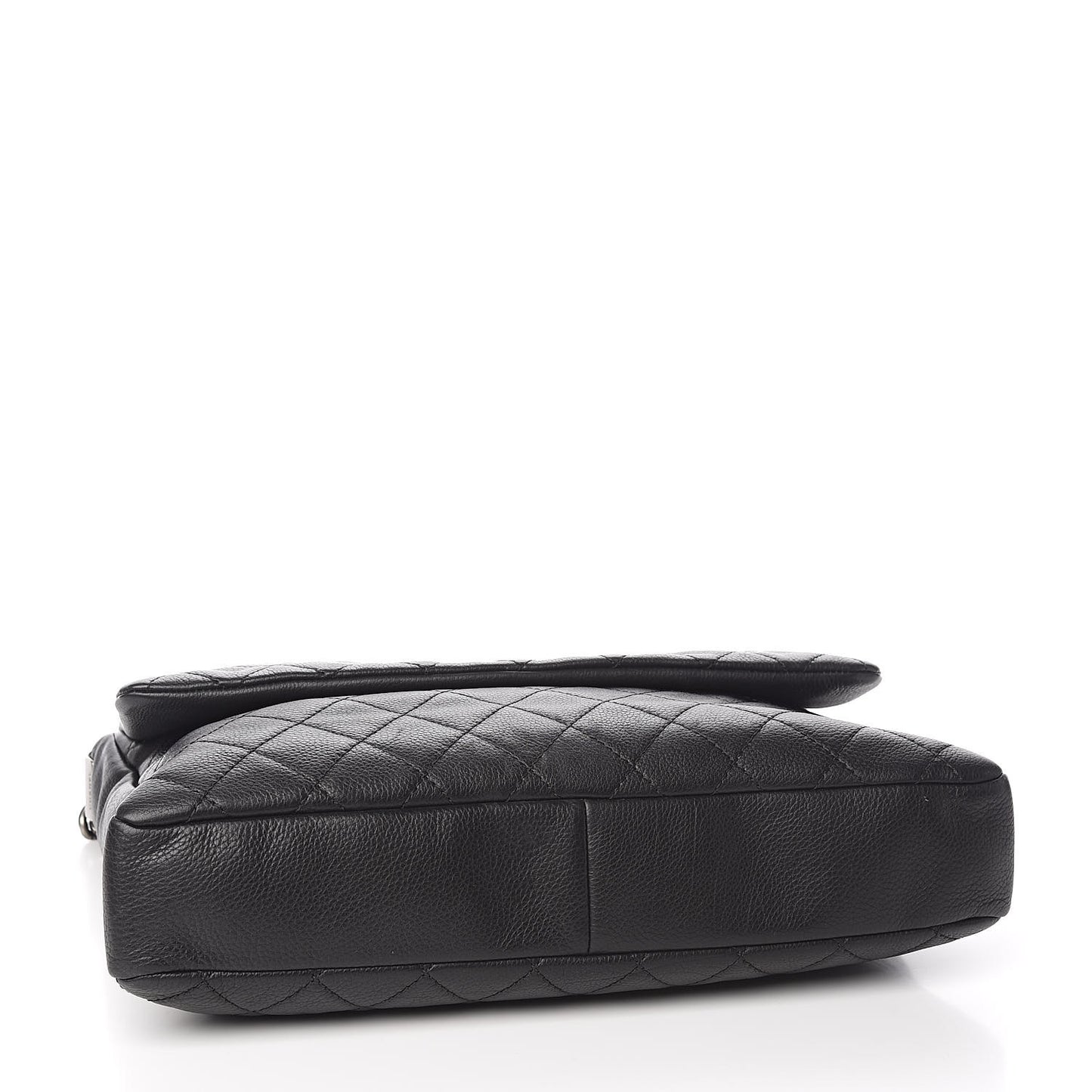 Calfskin Quilted Couture Messenger Black
