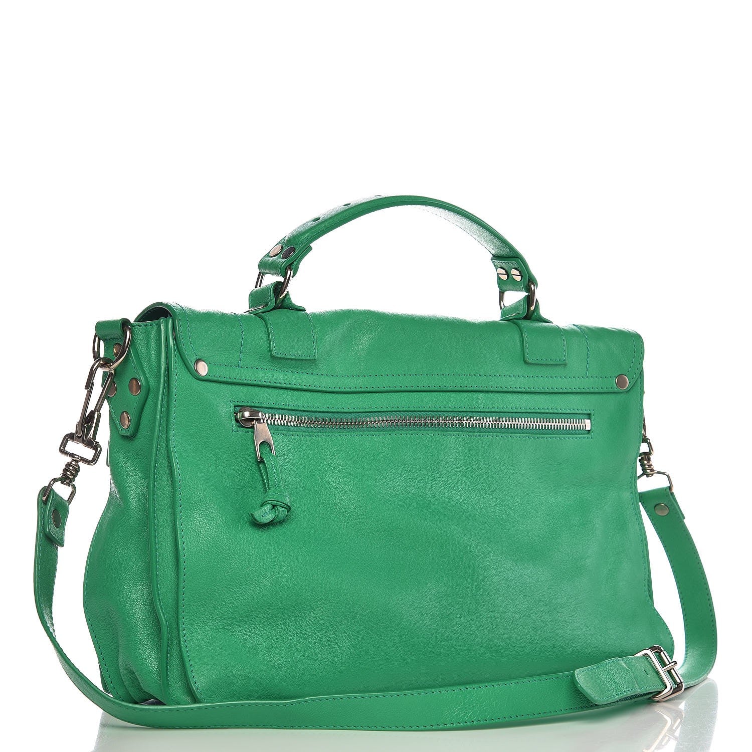 Proenza Schouler Lambskin Medium PS1 Satchel Aloe 3 of 11