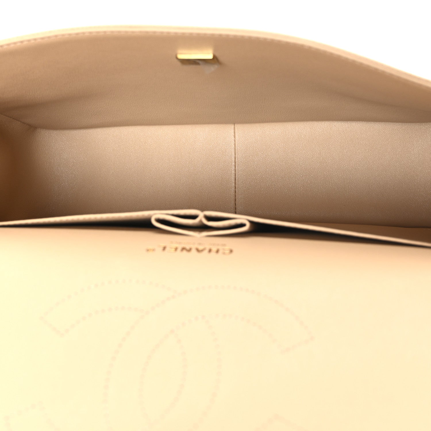 Chanel Caviar Quilted Jumbo Double Flap Beige 5 of 11