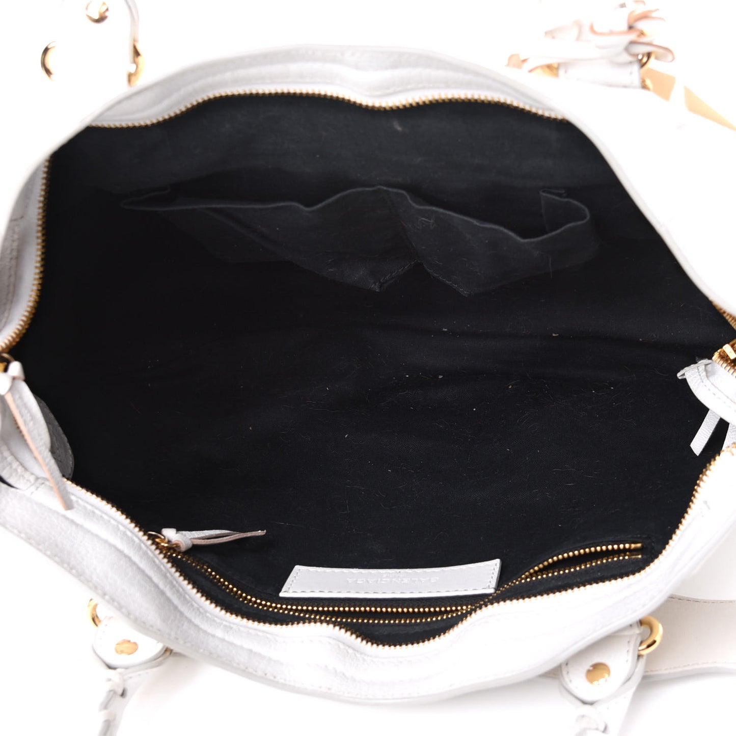 Chevre Gold Metallic Edge Hardware City White