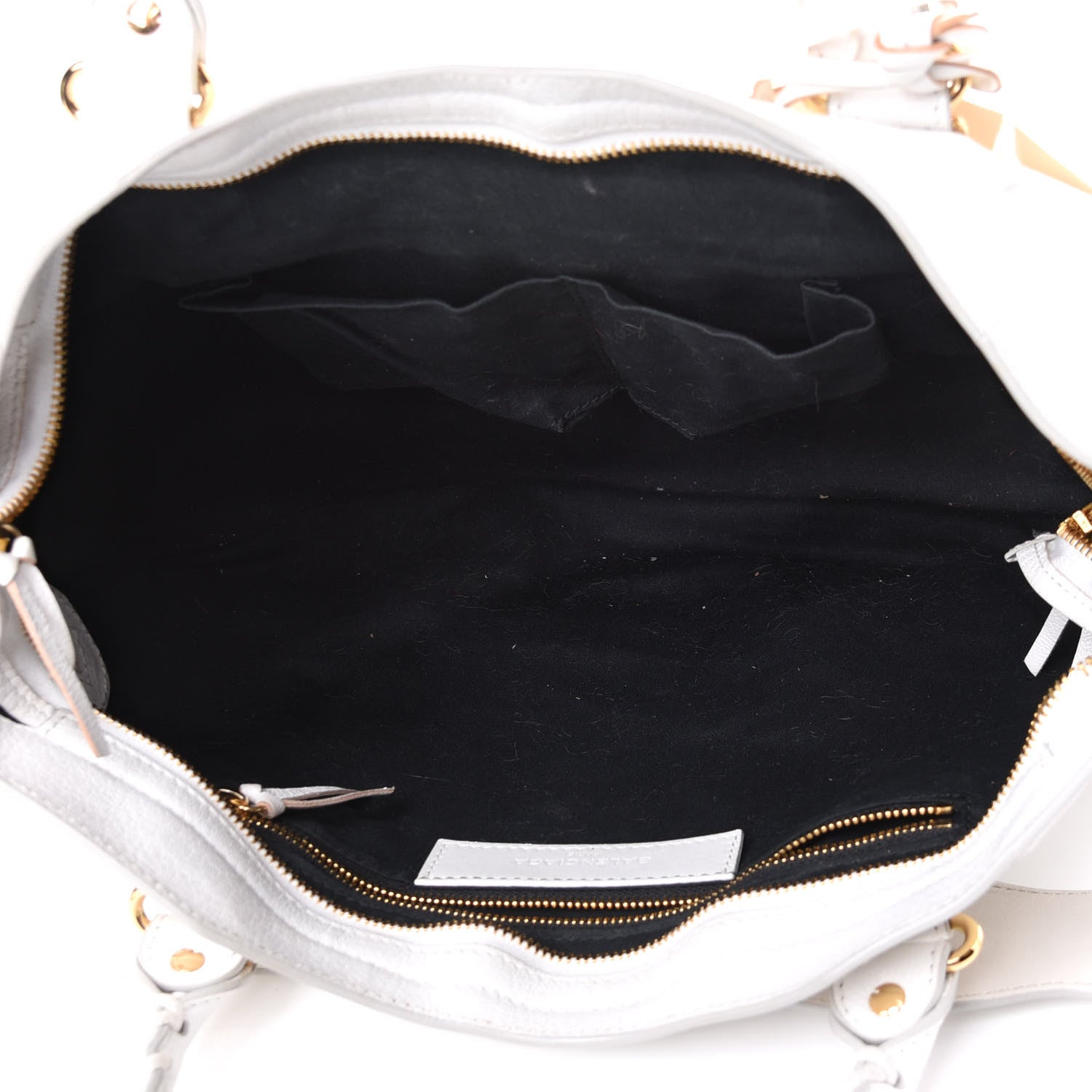 Balenciaga Chevre Gold Metallic Edge Hardware City White 4 of 4